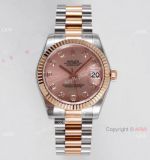 Swiss Clone Rolex Presidential Datejust 31mm Watch Champagne Dial with Diamond